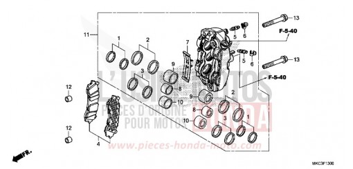 ETRIER DE FREIN AVANT GAUCHE GL1800J de 2018